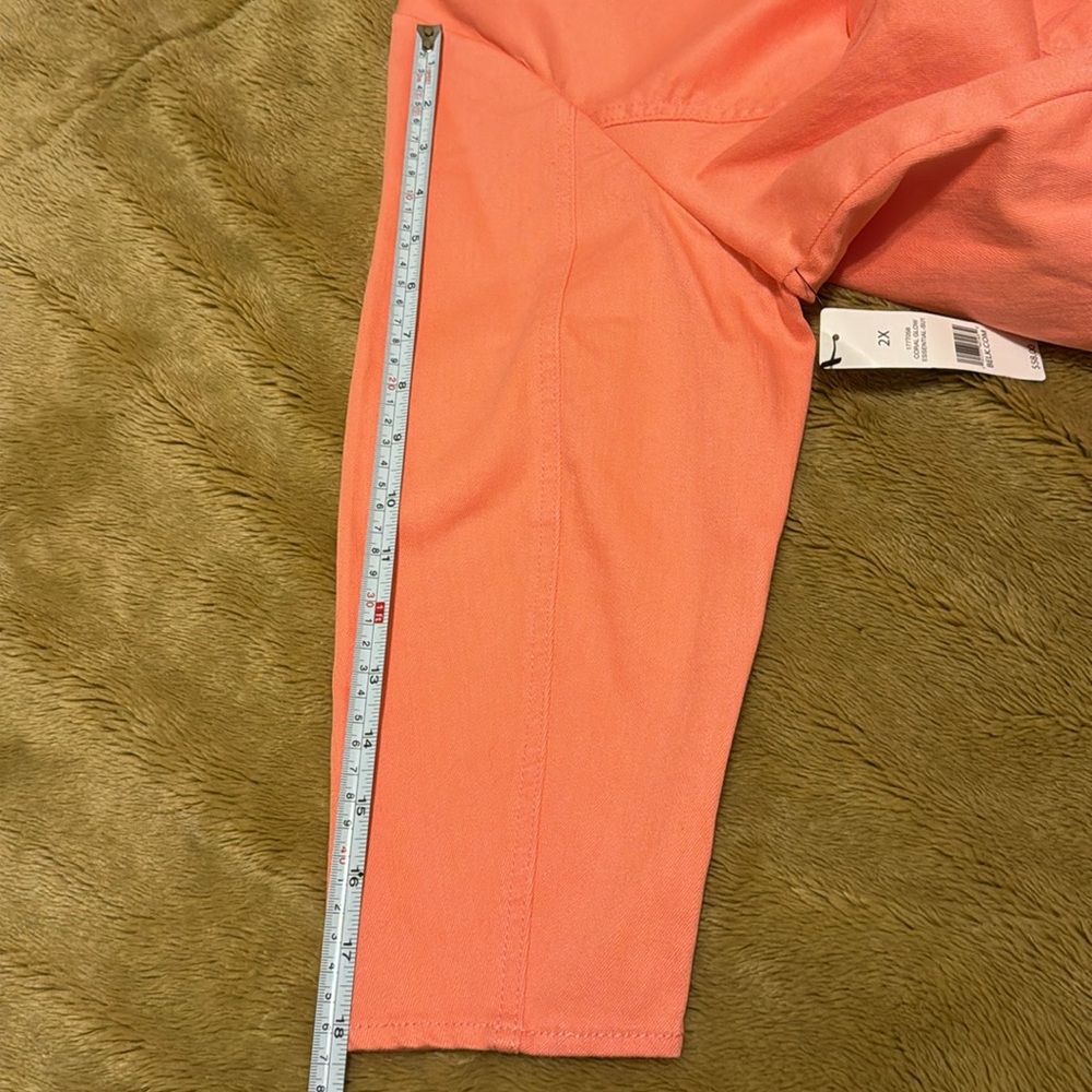 NWT New Directions Peach Open Front Size 2X Jacket With Gold Hardware No Pockets - Picture 10 of 10